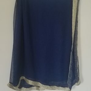 Long blue and gold scarf from Charming Charlie